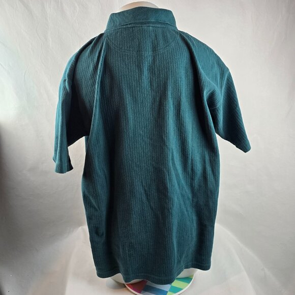 Vintage Philadelphia Eagles Polo Shirt Mens Large Green NFL Embroidered The Edge - Picture 5 of 7